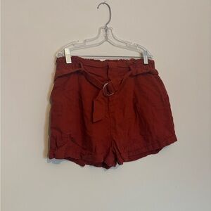 Garage High Waist Rust Shorts